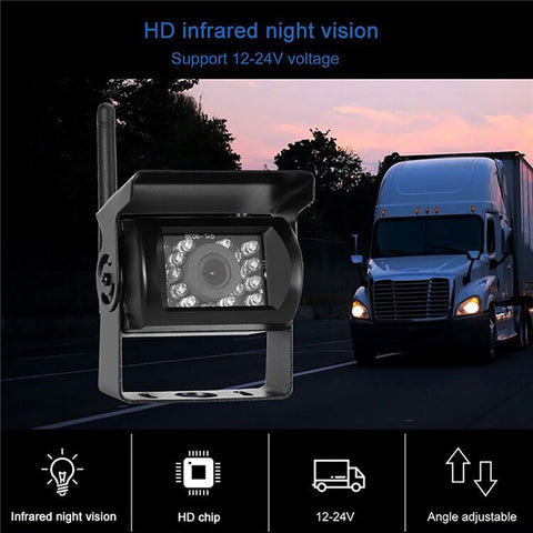 WCA101 WiFi Wireless Dash Cam HD Car Truck Reversing Camera IR Night Vision Rear View Car Parking Camera