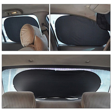 BY-342 6Pcs Car Windshield Sun Shade Set Silver Coated Cloth Car Windshield Cover Front Rear Window Visor