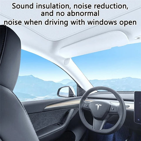 For Model Y 1 Set Car Rear Windshield Sun Shade + 2 Sets Glass Roof Sunshade + 2 Sets Triangle Sun Shade