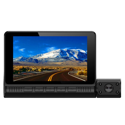 909 Car DVR Dash Cam 1080P Night Vision Parking Monitoring 4.0-inch Touch Screen 3 Cameras Driving Recorder