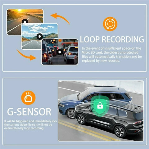 M80 Pro Car DVR Dash Cam 1080P Night Vision Parking Monitoring 4 Cameras Car Driving Recorder