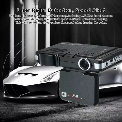 2 In 1 Night Vision Car DVR Speed Camera Alert Dash Cam Radar Detector ( Russian Version )