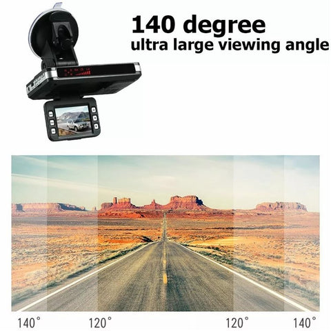 2 In 1 Night Vision Car DVR Speed Camera Alert Dash Cam Radar Detector ( Russian Version )