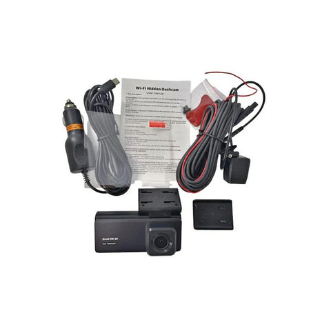 2K Ultra HD WiFi Night Vision Front and Rear Recording Car Dash Cam with Parking Monitor