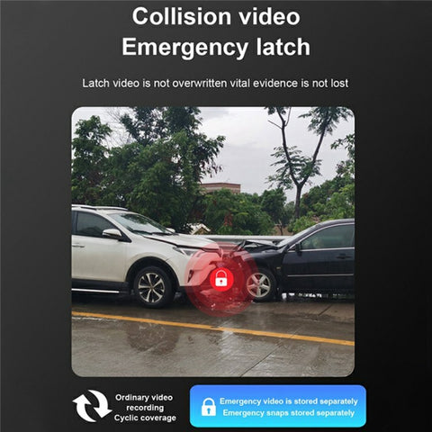 2K Ultra HD WiFi Night Vision Front and Rear Recording Car Dash Cam with Parking Monitor