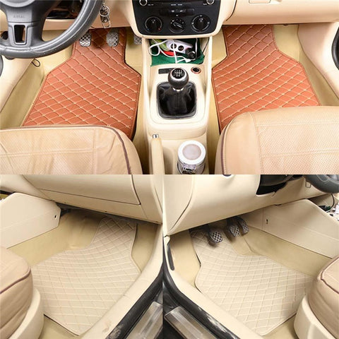 4PCS Universal Car PVC Floor Mats Waterproof Anti-dirt Floor Pads
