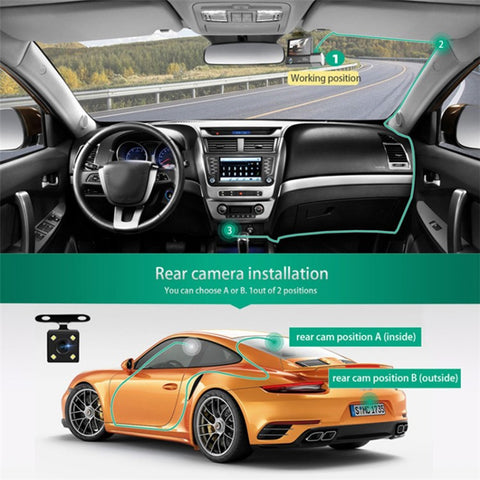 F10 3.0 Inch HD 1080P Car Dash Cam Data Recorder Wide Angle Night Vision G-sensor Parking Monitor