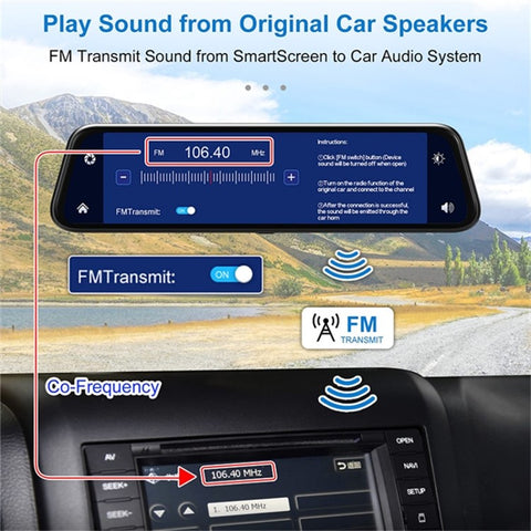 P902S Wireless Car Player 9" Touch Screen Dual Camera Car Radio with Hands-Free / Mirror Link / Maps Navigation