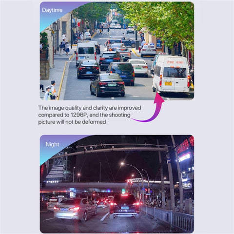 U02 Front and Rear Dual Lens Night Vision Car Dash Cam WiFi Car Video Recorder (No Memory Card)