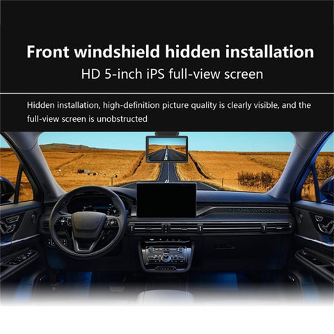 X7 5-inch Screen HD Night Vision Car Dash Cam Dual-Recording Dash Cam (No Memory Card)