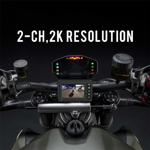 S30 Motorcycle Dash Cam Sport Driving Recorder Dash Cam Dual 2K Motorbike Camera Loop Recording
