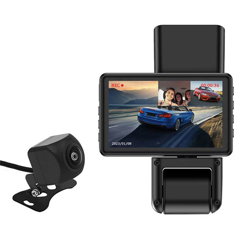 JX606 WiFi Car DVR Dash Cam 1080P HD Parking Monitoring Loop Recording 3 Cameras Driving Recorder