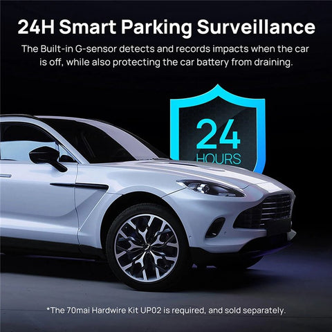 70 MAI A400 Dual Channel Car Dash Cam App Playback / Share, Night Vision, G-Sensor