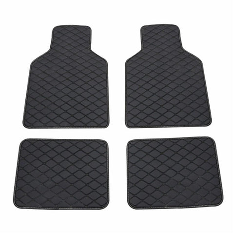 4Pcs / Set Car Front+Rear Floor Mat Anti-slip Waterproof Leather Vehicle Interior Floor Mat