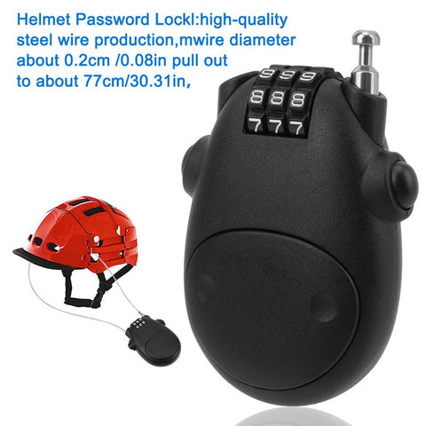 Motorcycle Helmet Code Lock Telescopic Steel Wire Luggage Suitcase Anti-theft Security Lock