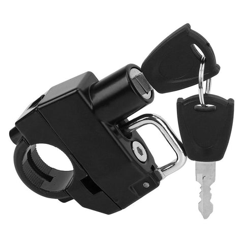 Motorcycle Handlebar Mount Lock Helmet Anti-theft Security Lock with 2 Keys