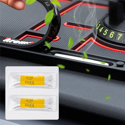 BAVISS B-28 4 in 1 Anti-Slip Dashboard Mat Phone Holder with Aromatherapy Slot/Car Temporary Parking Card Phone Number, Shake-proof Pad Phone Mount for Cars