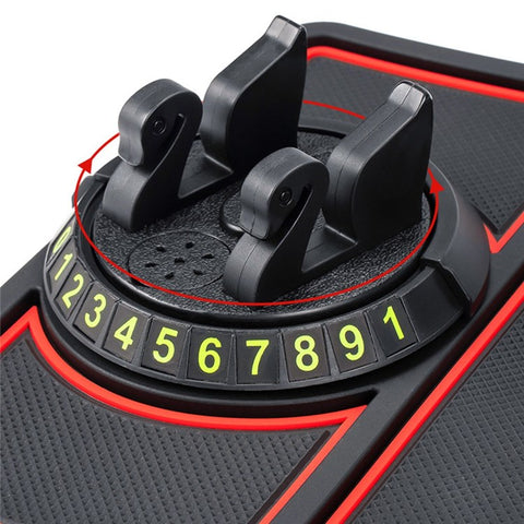 BAVISS B-58 Non-slip Phone Pad for Car, Car Dashboard Phone Mat with Number Plate and Aromatherapy Holes