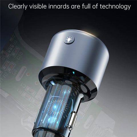 BC89 Car Charger 48W Fast Charging Adapter Bluetooth-Compatible MP3 Player FM Transmitter with Ambient Light
