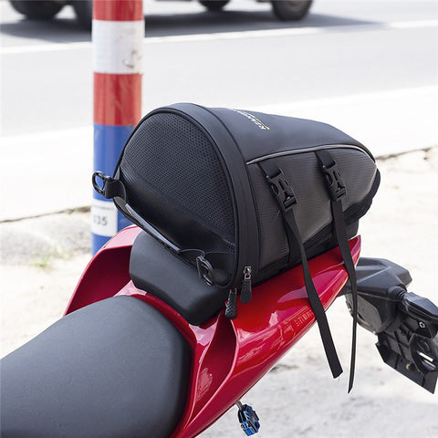 RZAHUAHU 13L Waterproof Motorcycle Rear Seat Bag Large Capacity Hard Shell Multifunctional Motorbike Tail Bag
