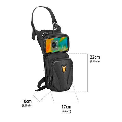 RZAHUAHU Motorcycle Leg Side Bag Waterproof Large Capacity Touch Screen Phone Pocket Fanny Pack Waist Bag
