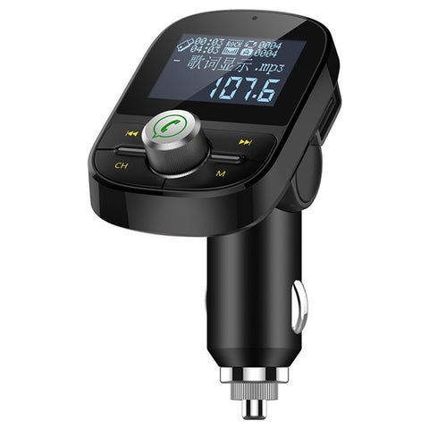 HY92 Car Bluetooth-compatible FM Transmitter Dual USB Fast Charger Car MP3 Player Car Kit Accessories with Song Lyrics Digital Display