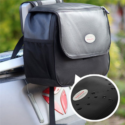 RZAHUAHU 10L Waterproof PU Motorcycle Rear Seat Bag Motorbike Bicycle Tools Storage Tail Bag