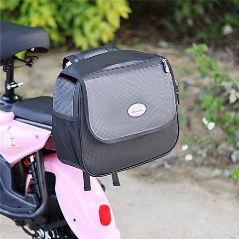 RZAHUAHU 10L Waterproof PU Motorcycle Rear Seat Bag Motorbike Bicycle Tools Storage Tail Bag