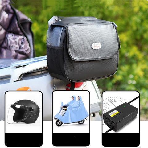 RZAHUAHU 10L Waterproof PU Motorcycle Rear Seat Bag Motorbike Bicycle Tools Storage Tail Bag