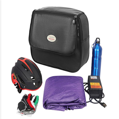 RZAHUAHU 10L Waterproof PU Motorcycle Rear Seat Bag Motorbike Bicycle Tools Storage Tail Bag