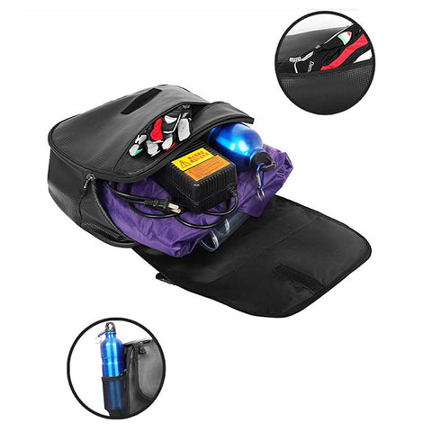 RZAHUAHU 10L Waterproof PU Motorcycle Rear Seat Bag Motorbike Bicycle Tools Storage Tail Bag