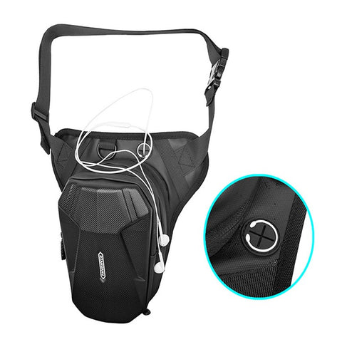 RZAHUAHU Hard Shell 600D Waterproof Fabric Motorcycle Riding Waist Bag Phone Tools Storage Crossbody Bag