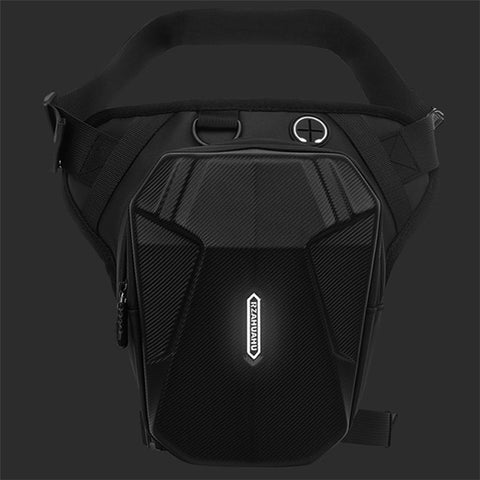 RZAHUAHU Hard Shell 600D Waterproof Fabric Motorcycle Riding Waist Bag Phone Tools Storage Crossbody Bag