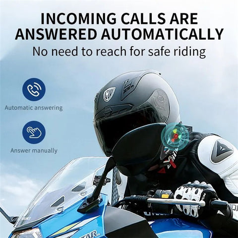 Y60 Motorcycle Bluetooth-compatible Headset Waterproof Helmet Speakers Noise Cancellation / FM Radio