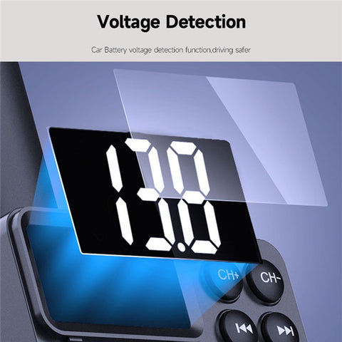 MT01 Ambient Light Car Bluetooth-compatible Adapter FM Transmitter MP3 Music Player Type-C + USB Car Charger