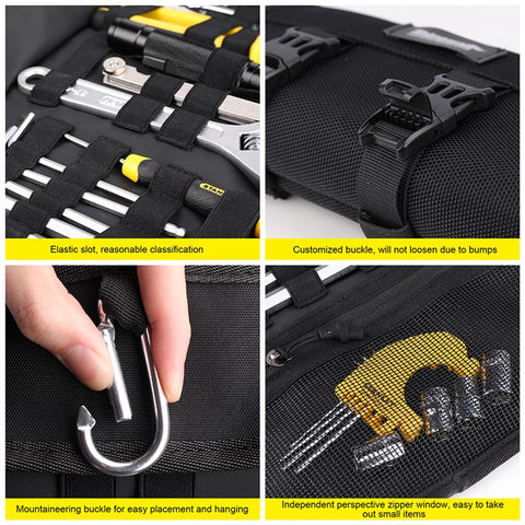 RHINOWALK MT103 Motorcycle Repair Tools Storage Bag 1680D Polyester Motorbike Tools Bag