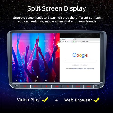 RH-753E For Golf MK5 / Polo / Passat / Jetta 1G+16G 9-inch HD Multimedia Player Car FM Radio Android 13 Carplay Music Video Player