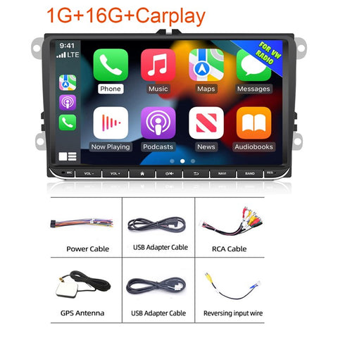RH-753E For Golf MK5 / Polo / Passat / Jetta 1G+16G 9-inch HD Multimedia Player Car FM Radio Android 13 Carplay Music Video Player