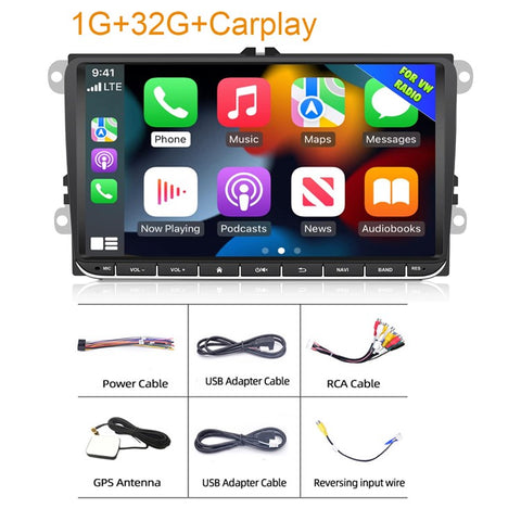 RH-753F For Golf MK5 / Polo / Passat / Jetta 1G+32G 9-inch HD Multimedia Player Car FM Radio Android 13 Carplay Music Video Player