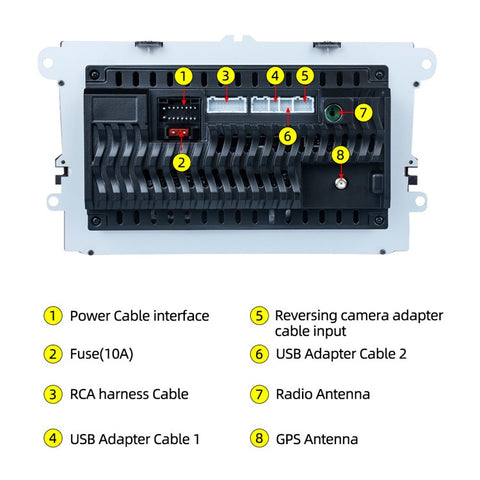 RH-753C For Golf MK5 / Polo / Passat / Jetta 2G+32G 9-inch HD Vehicle Player Car FM Radio Offline Map Multimedia Player