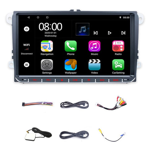 RH-753B For Golf MK5 / Polo / Passat / Jetta 1G+32G HD Vehicle Player 9-inch Android 13 Car FM Radio Multimedia Player