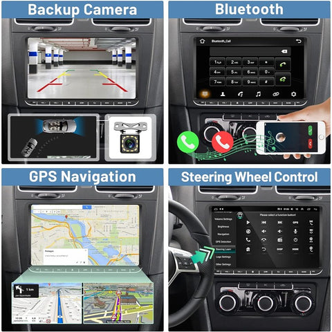 RH-753A For Golf MK5 / Polo / Passat / Jetta 1G+16G Car Multimedia Player 9-inch Android 13 FM Radio Video Player