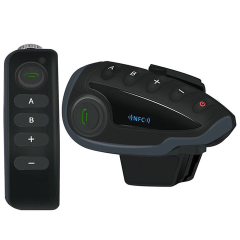 VNETPHONE V8 Motorcycle Helmet Intercom Bluetooth-compatible Headset Remote Control 1200M Wireless Distance Supporting Five People Live Chat