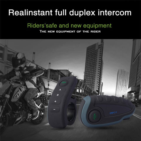 VNETPHONE V8 Motorcycle Helmet Intercom Bluetooth-compatible Headset Remote Control 1200M Wireless Distance Supporting Five People Live Chat