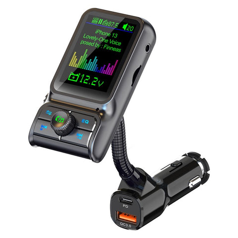BC85 Car Bluetooth-compatible Player QC3.0 / PD Fast Charger 1.77" Color Screen Car FM Transmitter Support EQ Sound Adjustment