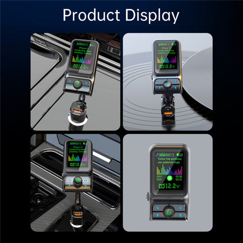 BC85 Car Bluetooth-compatible Player QC3.0 / PD Fast Charger 1.77" Color Screen Car FM Transmitter Support EQ Sound Adjustment