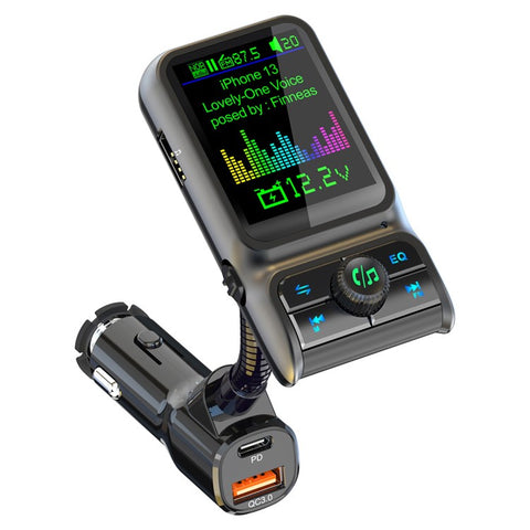 BC85 Car Bluetooth-compatible Player QC3.0 / PD Fast Charger 1.77" Color Screen Car FM Transmitter Support EQ Sound Adjustment