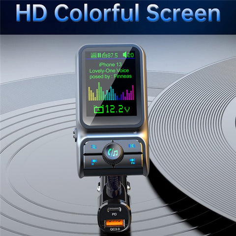 BC85 Car Bluetooth-compatible Player QC3.0 / PD Fast Charger 1.77" Color Screen Car FM Transmitter Support EQ Sound Adjustment