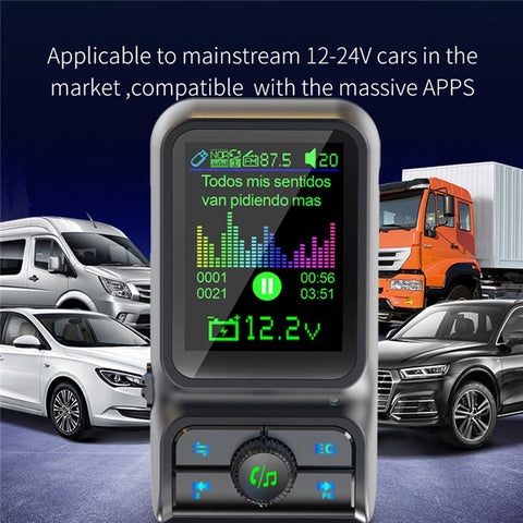 BC85 Car Bluetooth-compatible Player QC3.0 / PD Fast Charger 1.77" Color Screen Car FM Transmitter Support EQ Sound Adjustment