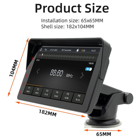 B5311 7-inch Screen Car Bluetooth-compatible MP5 Player Wireless CarPlay Reverse Image Display FM Radio Video Player